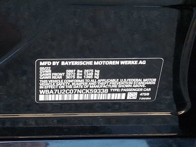 2022 BMW 7 Series 750i xDrive Sedan