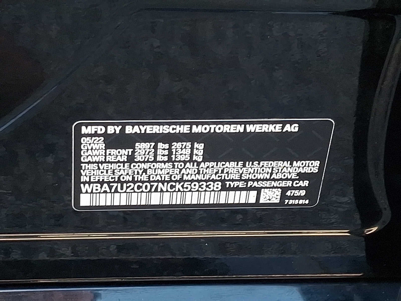 2022 BMW 7 Series 750i xDrive Sedan