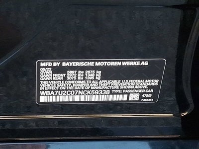 2022 BMW 7 Series 750i xDrive Sedan