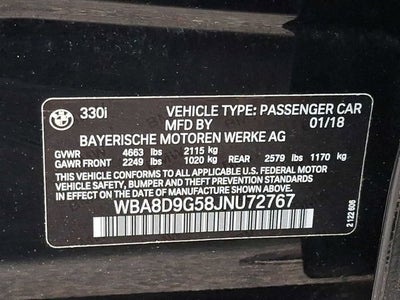 2018 BMW 3 Series 330i xDrive Sedan