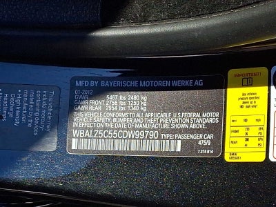 2012 BMW 6 Series 2dr Conv 650i xDrive