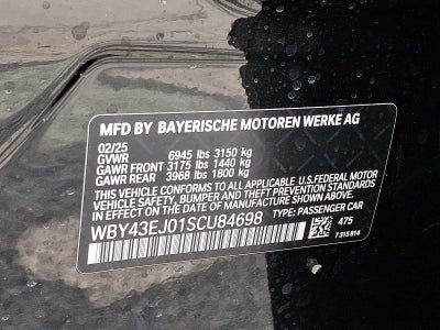 2025 BMW i7 eDrive50 Sedan