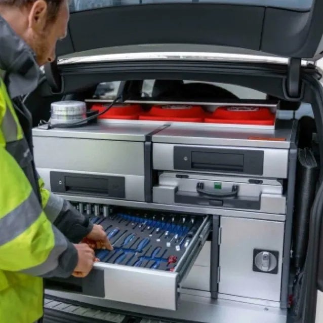 A BMW representative providing roadside support
