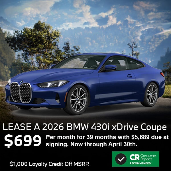Lease a 2026 BMW 430i xDrive Coupe