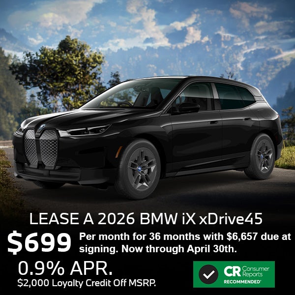 Lease a 2026 BMW iX xDrive45