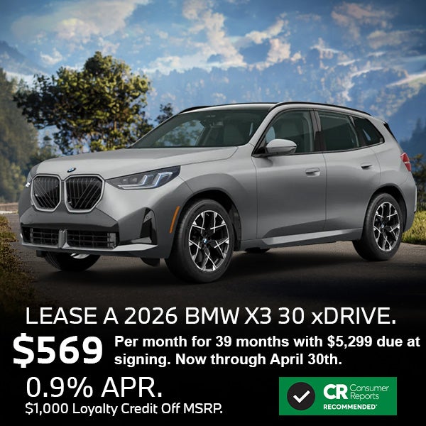 Lease a 2026 BMW X3 xDrive30