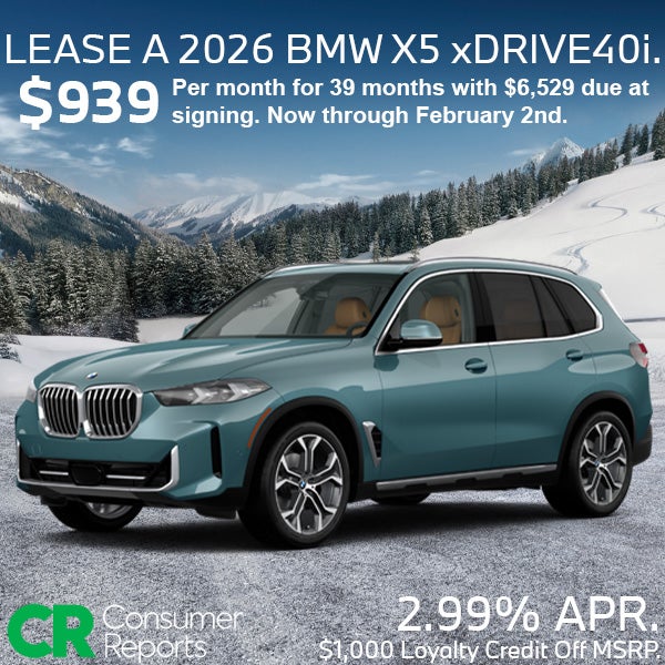 Lease a 2026 BMW X5 xDrive40i