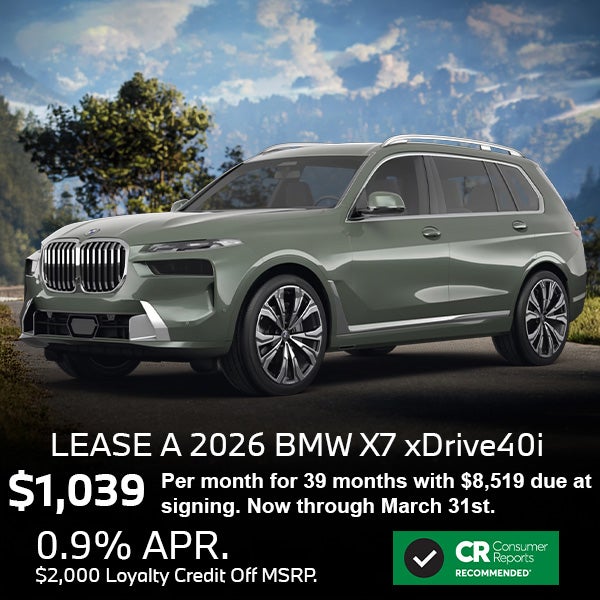 Lease a 2026 BMW X7 xDrive40i
